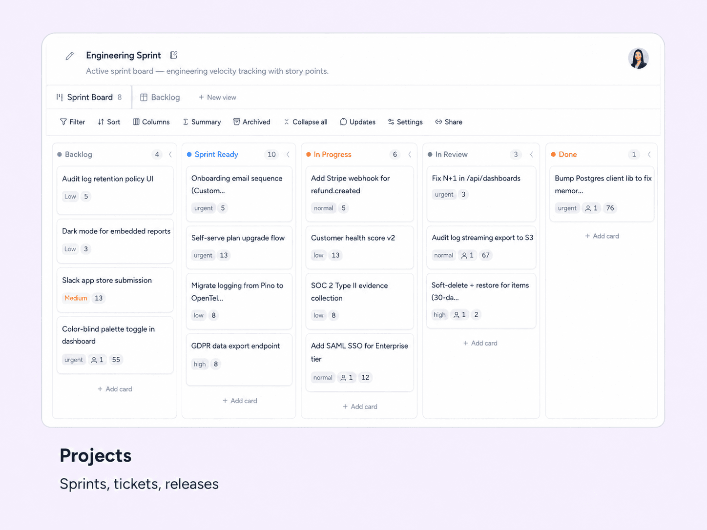 Engineering Sprint Kanban — Boards
